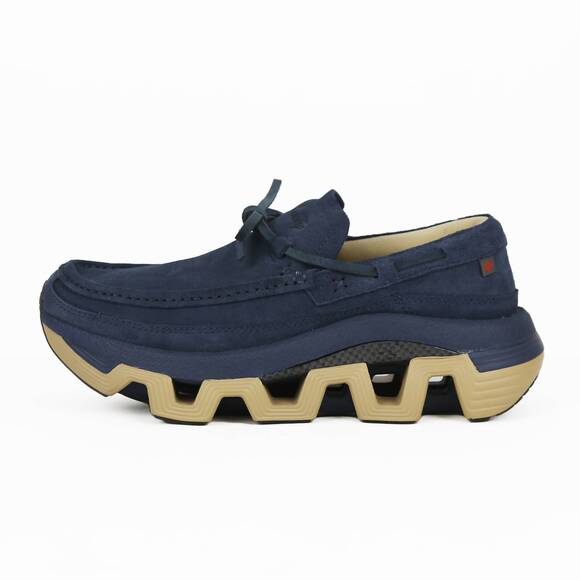 NEW PINNIP mens genuine suede snow loafer in navy